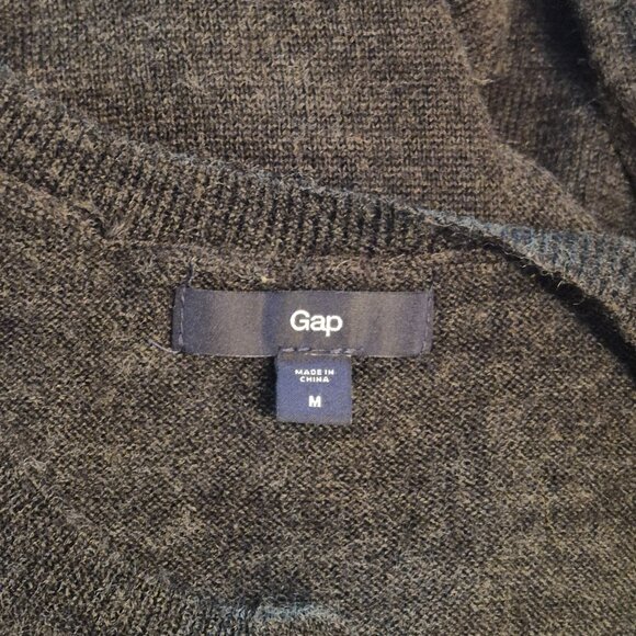 Gap Charcoal Gray Wool Cardigan Sweater, size M - Picture 10 of 10